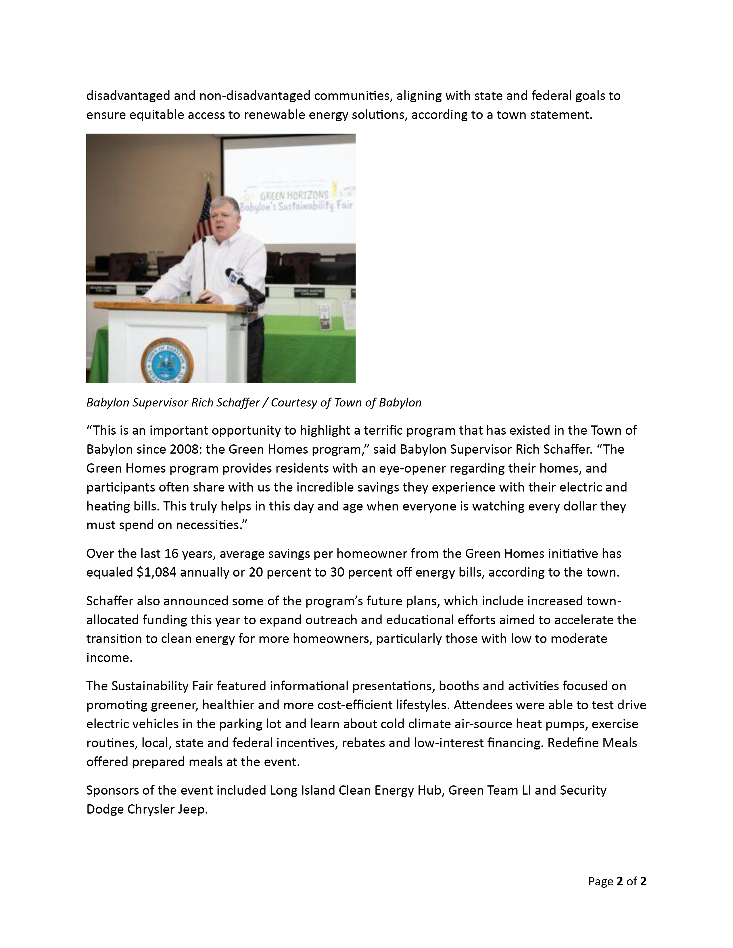 1.24.25 LIBN Article - Town of Babylon Green Homes Press Conference and Sustainability Fair-2