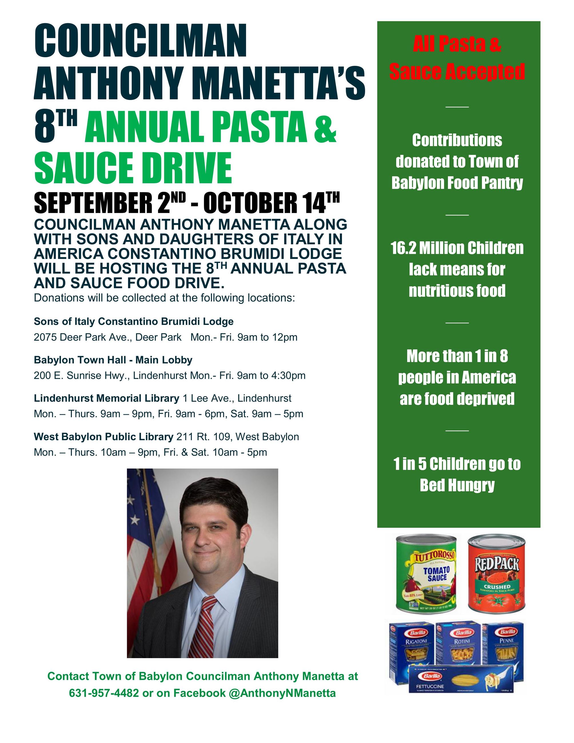Pasta and Sauce Drive Flyer 2025