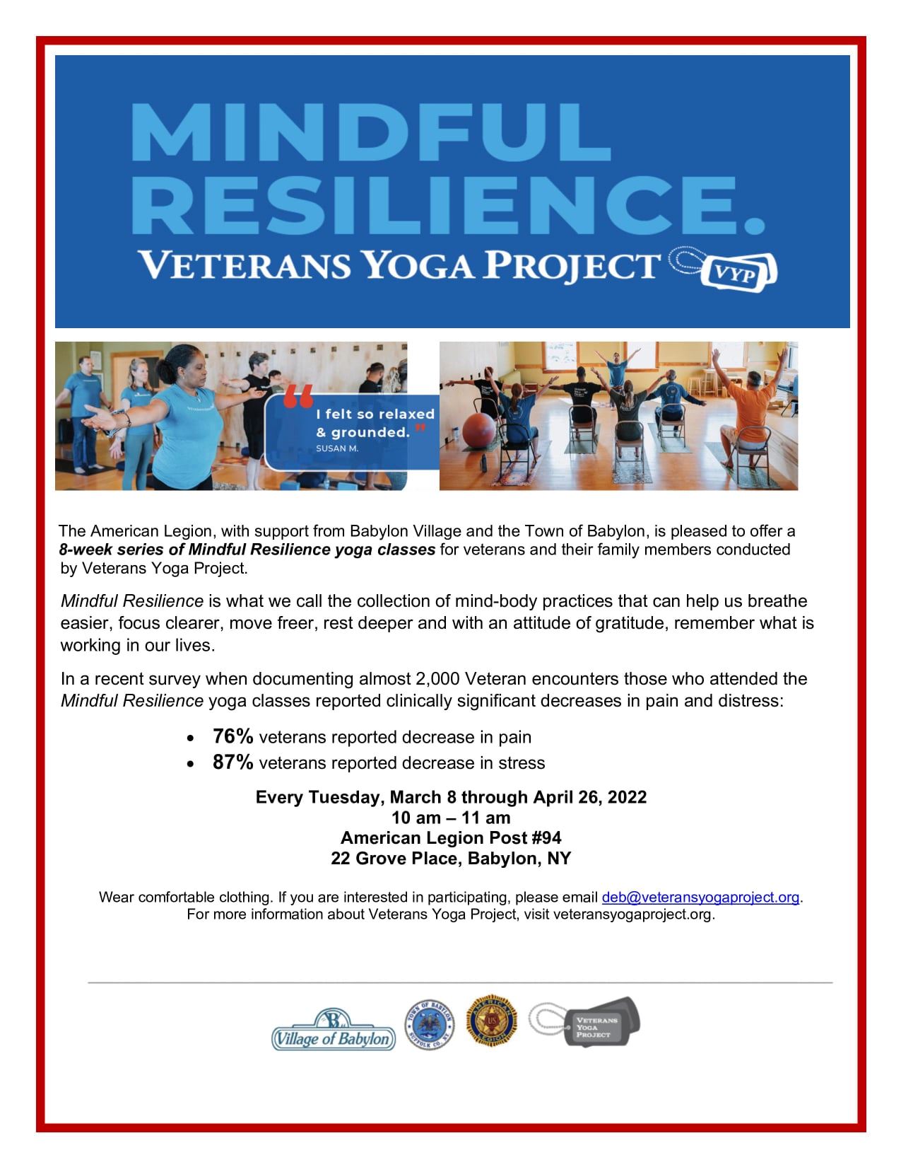 Veterans Yoga Project Flyer