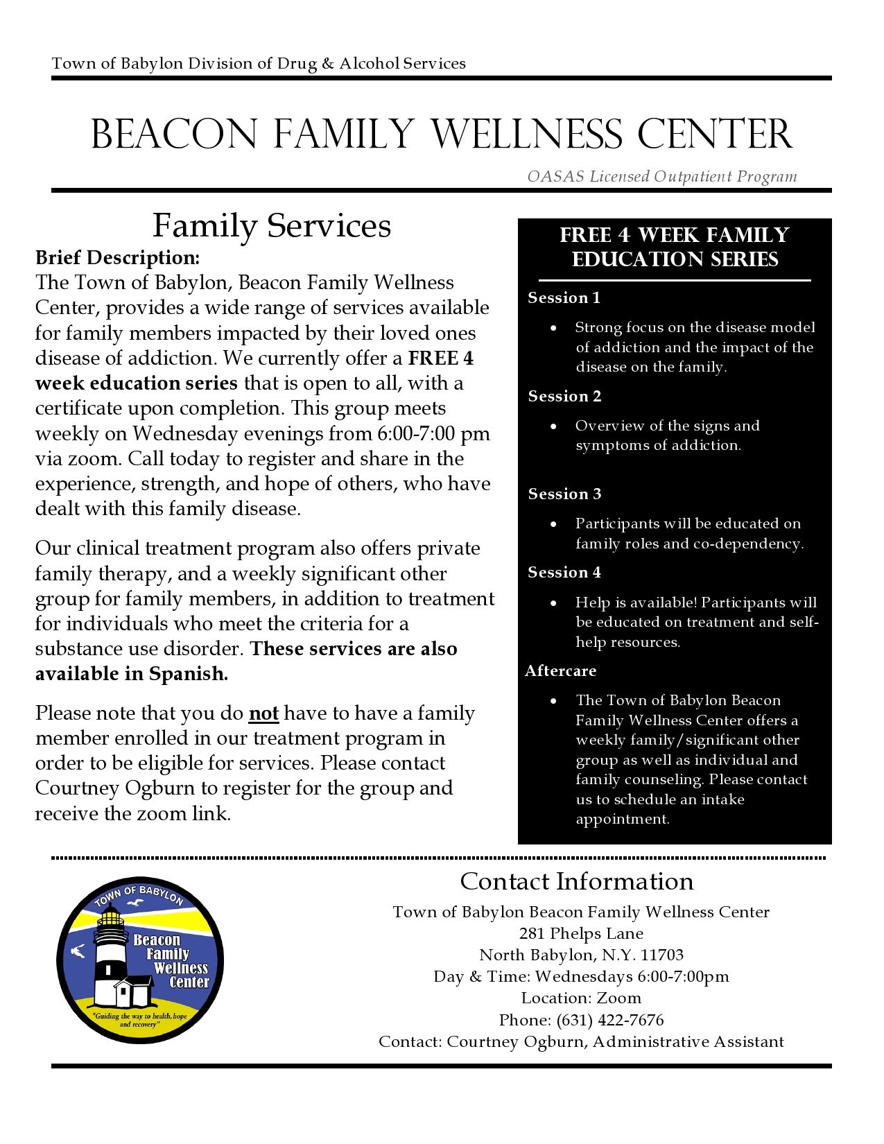 Free Four Week Family Education Series 