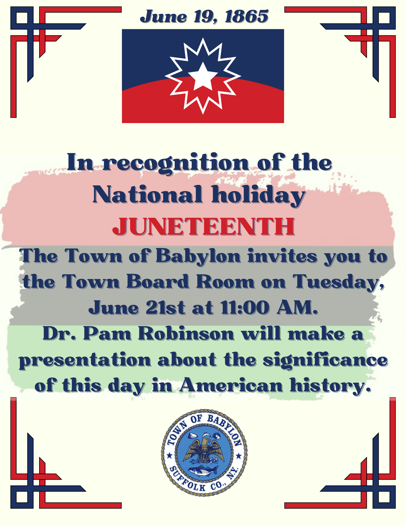 The Town of Babylon recognizes Juneteenth 