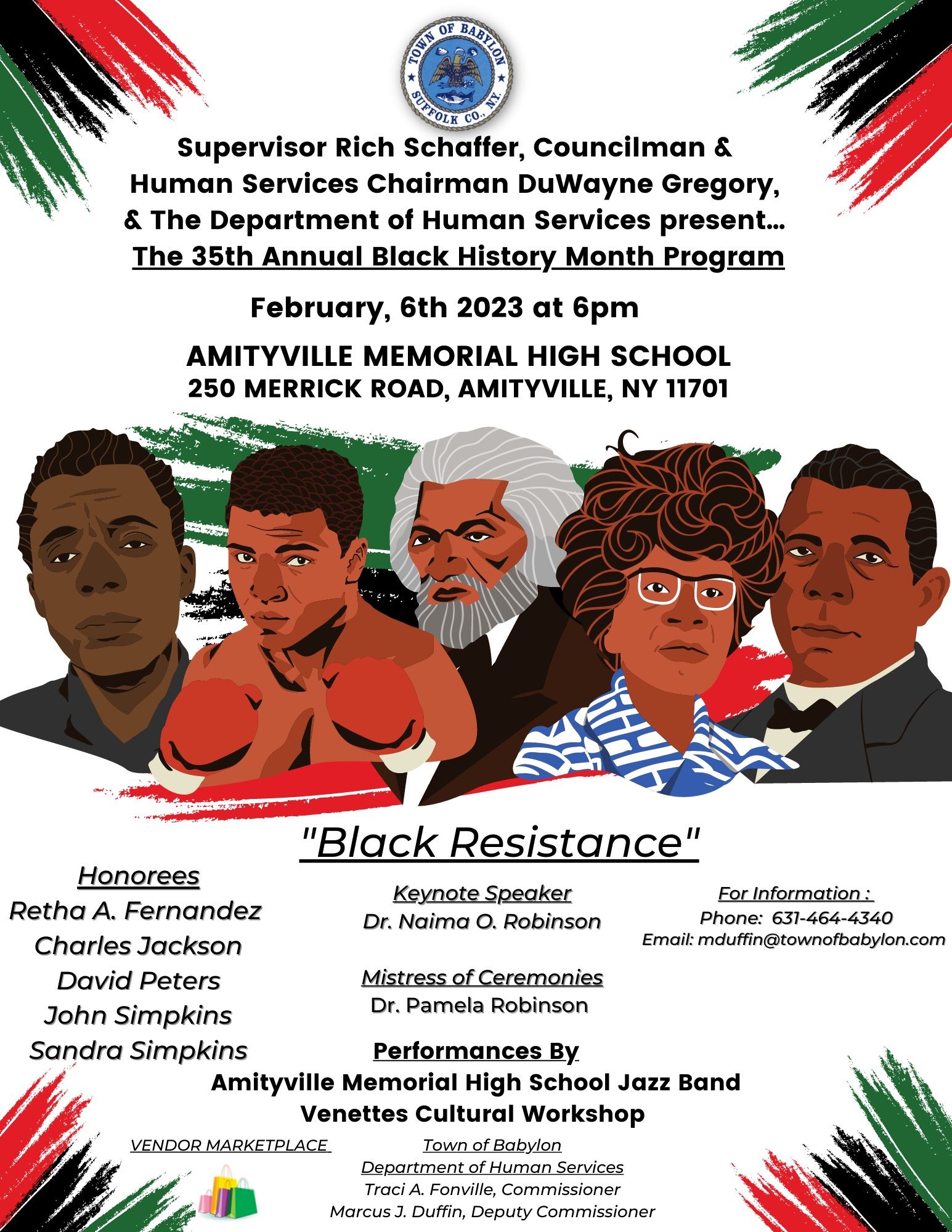 35th Annual Black History Month Program Flyer 